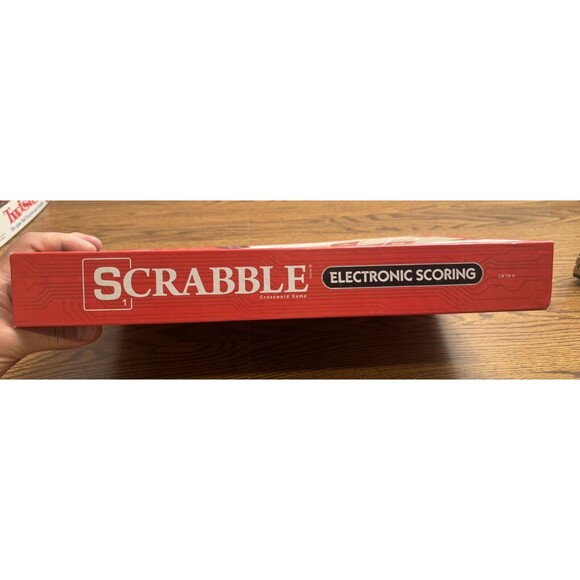 Scrabble Electronic Scoring Crossword Board Game Hasbro‎ Open Box - Picture 4 of 14